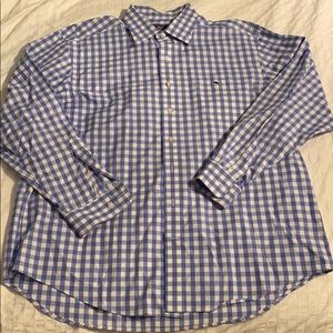 Blue gingham Vineyard Vines dress shirt